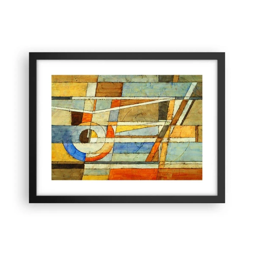 Plagát v čiernom ráme - Kubizmus na stavbe - 40x30 cm