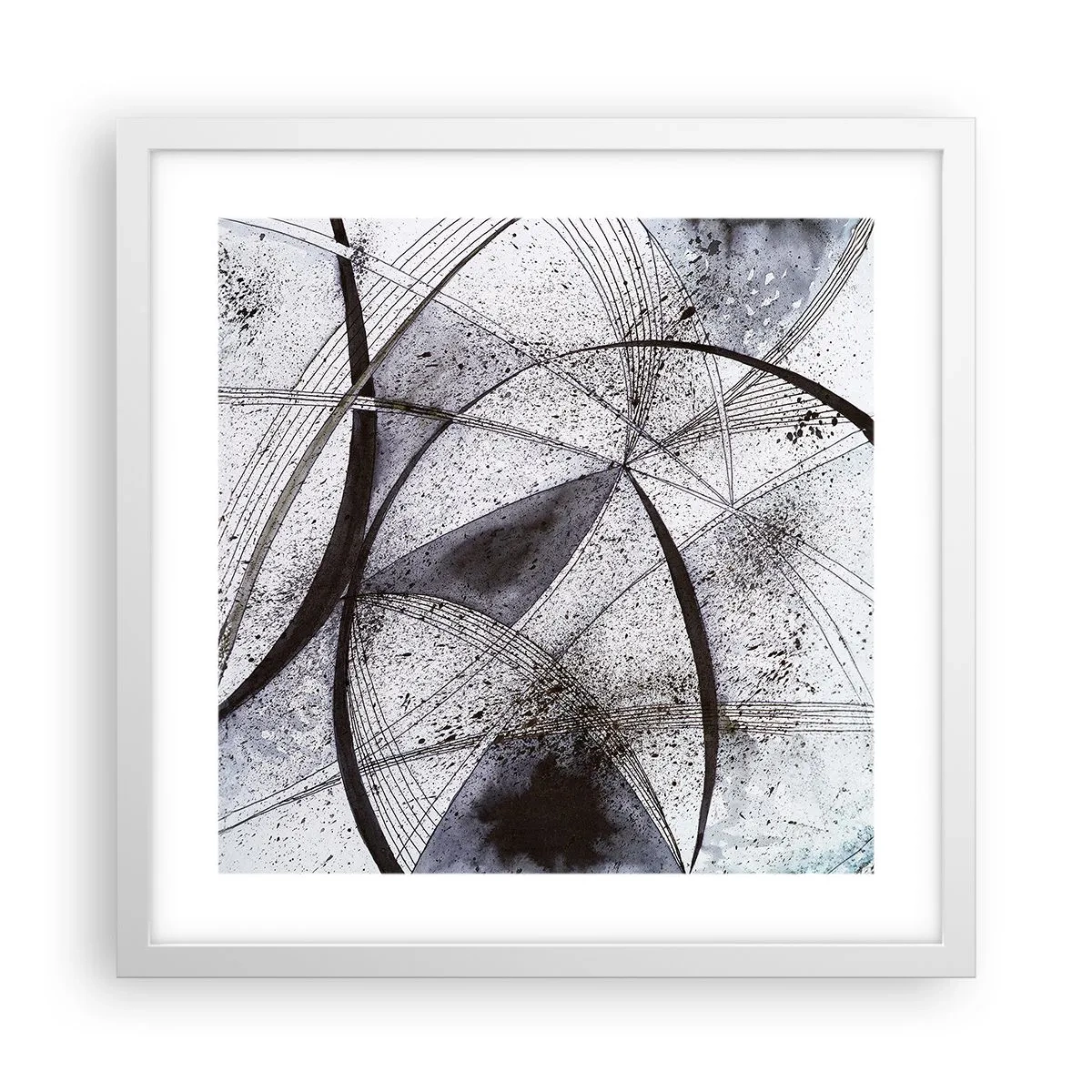 Plagát v bielom ráme - Futuristická fantázia - 40x40 cm