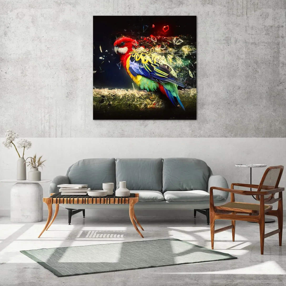 Obraz na skle - Posol žiary - 60x60 cm