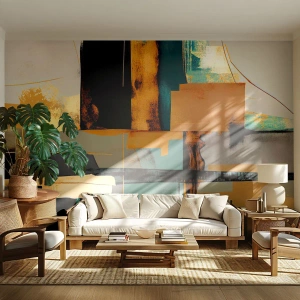 Fototapeta Premium Canvas - Abstrakcia – svetlo a tieň - Abstrakcia, Moderné, Kus - 350x256 cm