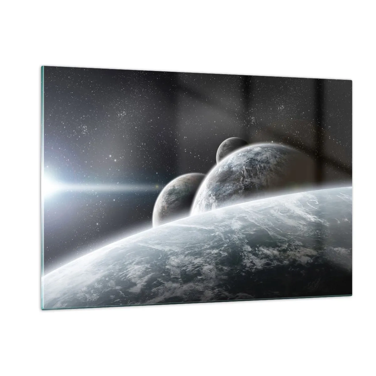 Obraz na skle - Vesmírna hudba sfér - 120x80 cm
