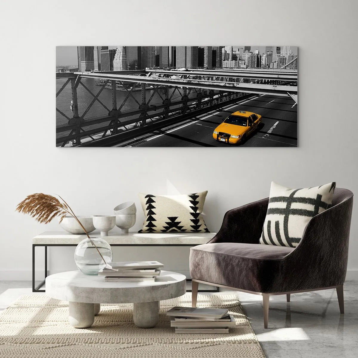 Obraz na skle - Farba veľkomesta - 100x40 cm