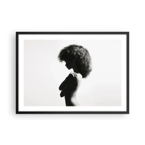 Plagát v čiernom ráme - Ako kvetina na štíhlej stonke - 70x50 cm