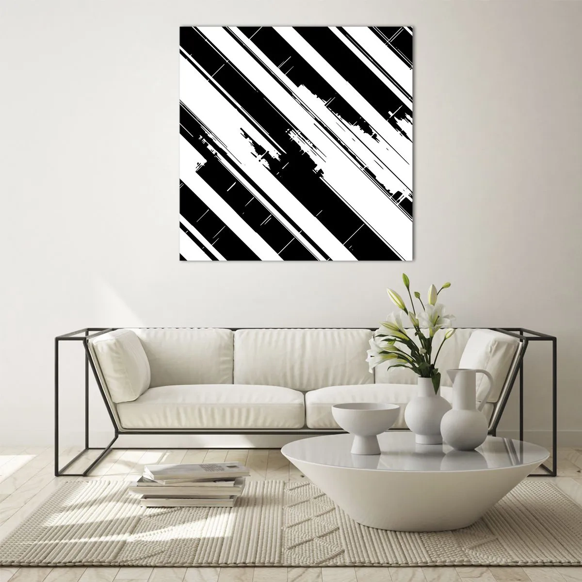 Obraz na skle - Intenzívna a dynamická kompozícia - 50x50 cm