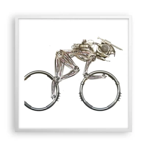 Plagát v bielom ráme - Úžasný stroj - 60x60 cm