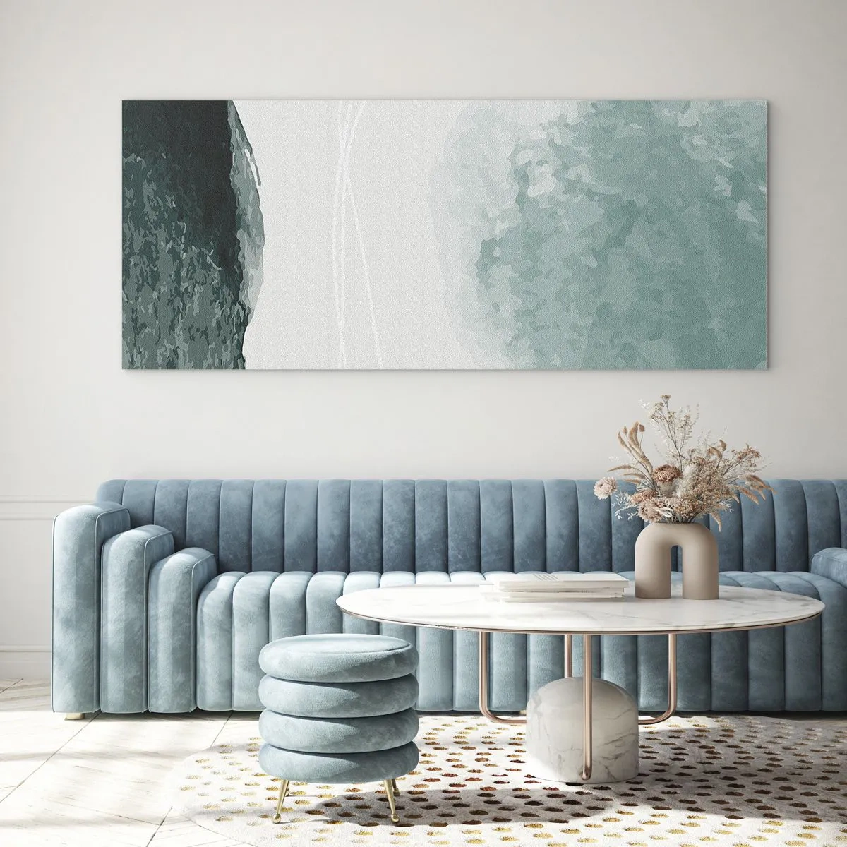Obraz na skle - Stretnutie s hmlou - 140x50 cm