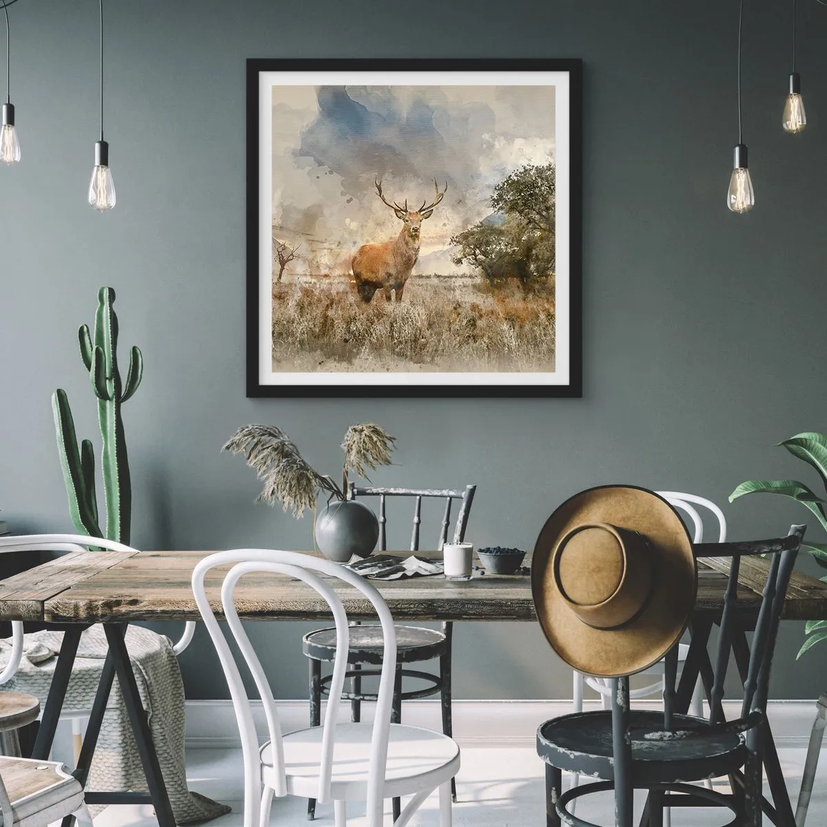 Plagát v čiernom ráme - Dôstojnosť - sila - majestátnosť - 60x60 cm