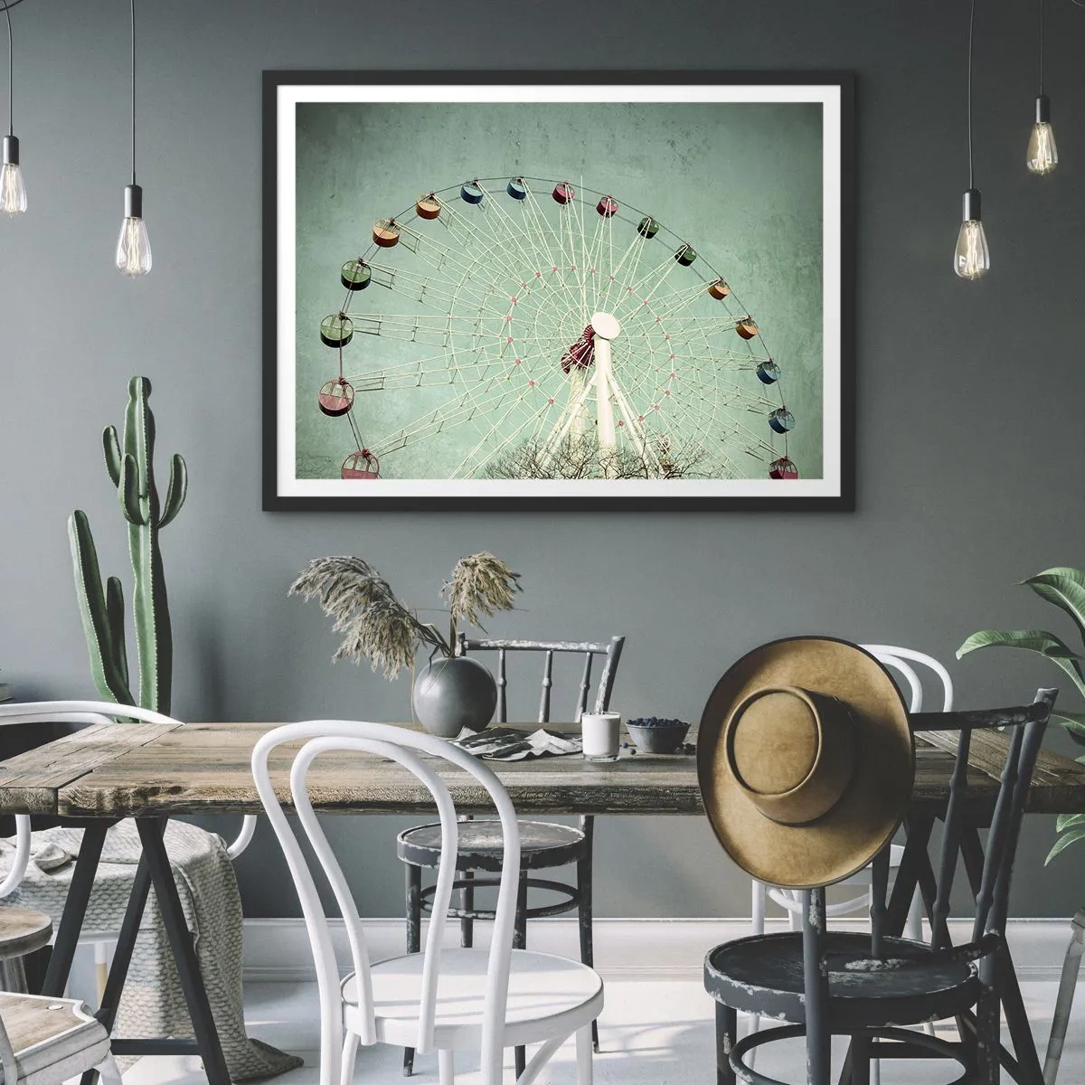 Plagát v čiernom ráme - Pozývame vás na zábavu - 100x70 cm