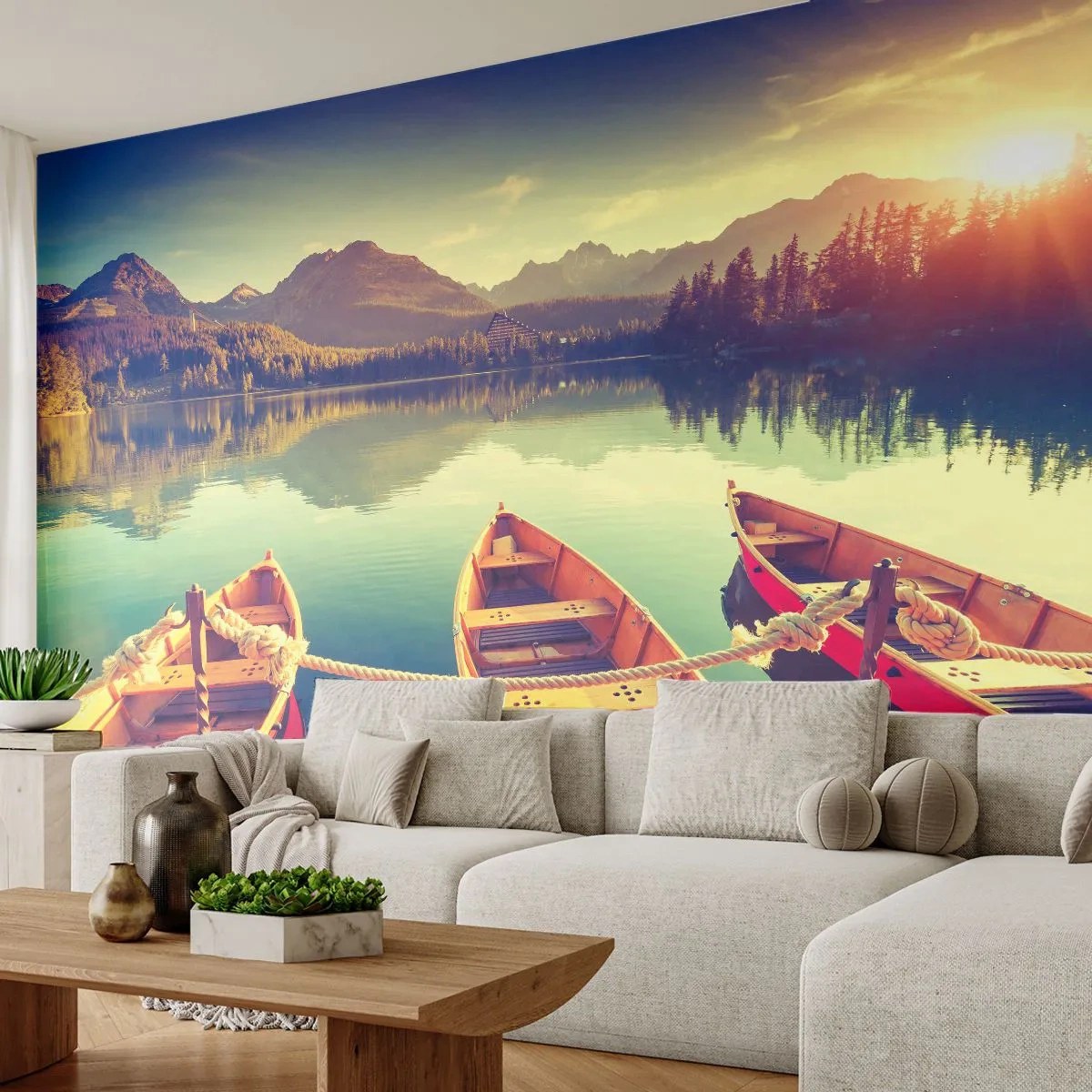 Fototapeta Premium Sand - Žiť podľa jej zákonov - Krajina, hory, Jazero - 100x70 cm