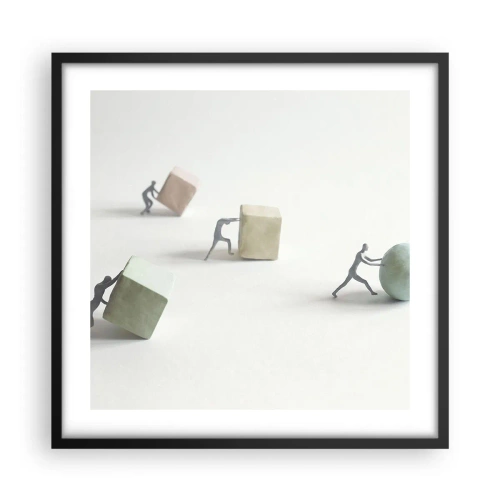 Plagát v čiernom ráme - Život samotný - 50x50 cm