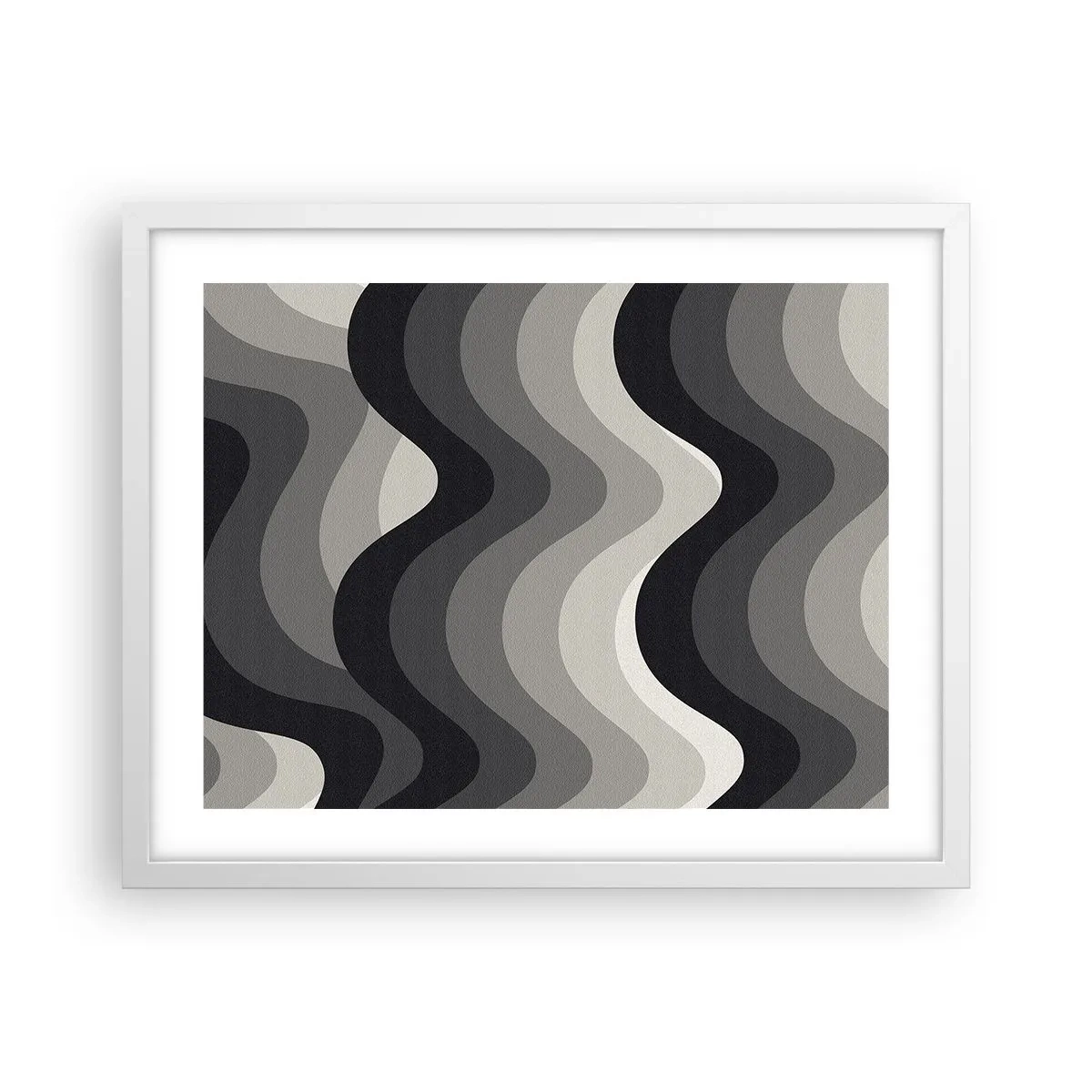 Plagát v bielom ráme - Vlna za vlnou - 50x40 cm