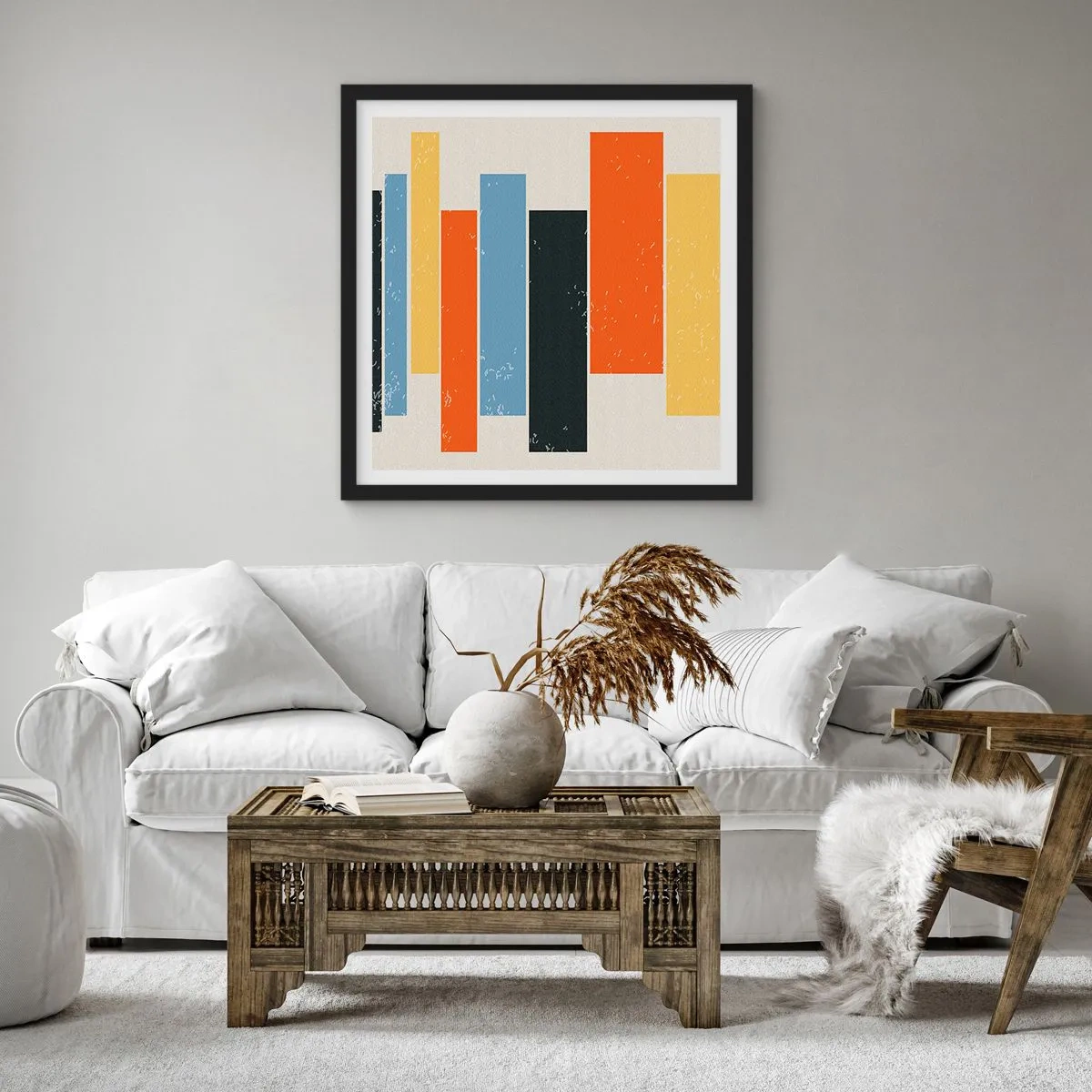 Plagát v čiernom ráme - Záznam hudby - 60x60 cm