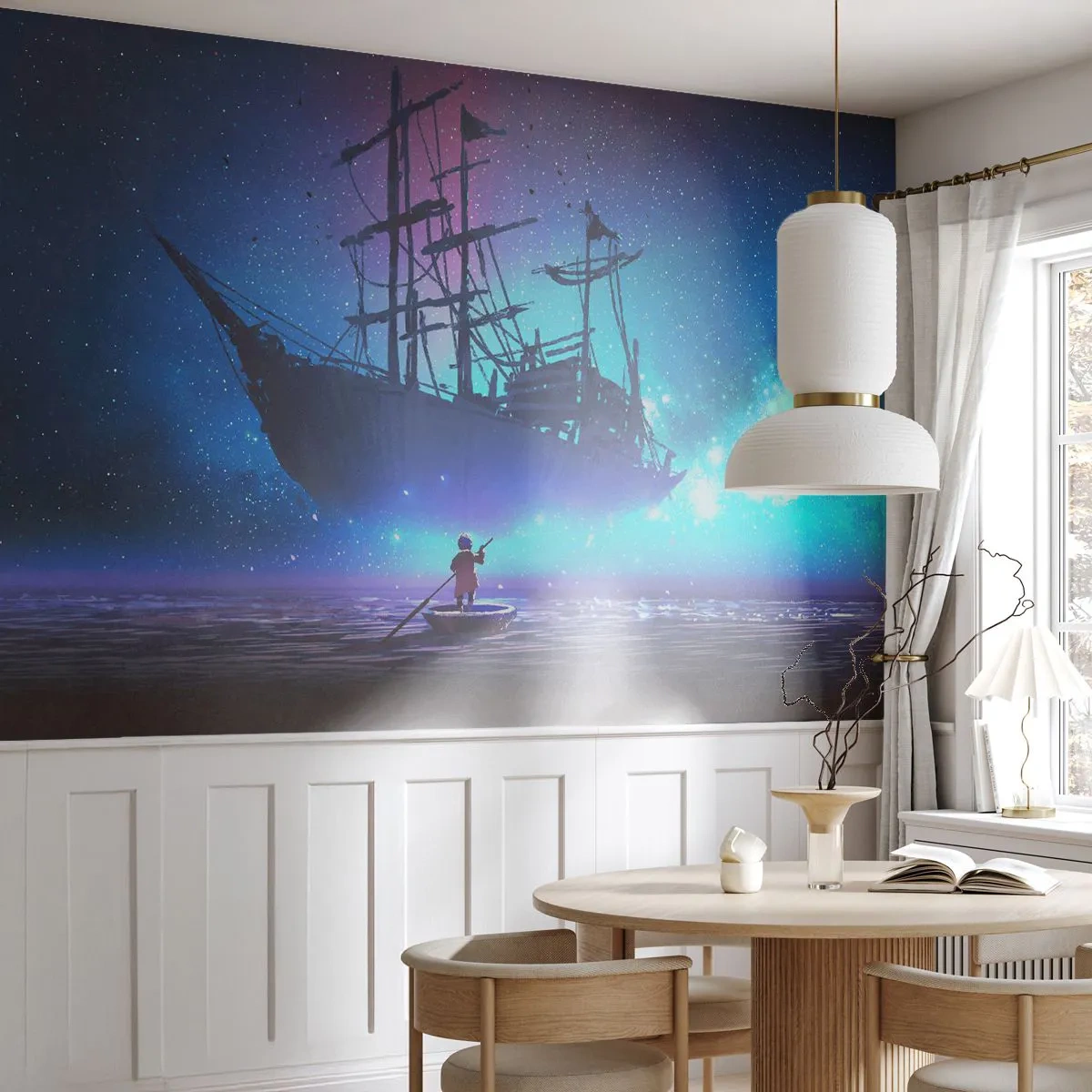 Fototapeta Standard Eco - Stretnutie s mýtom mora - Grafika, Fantázia, Loď duchov - 400x280 cm