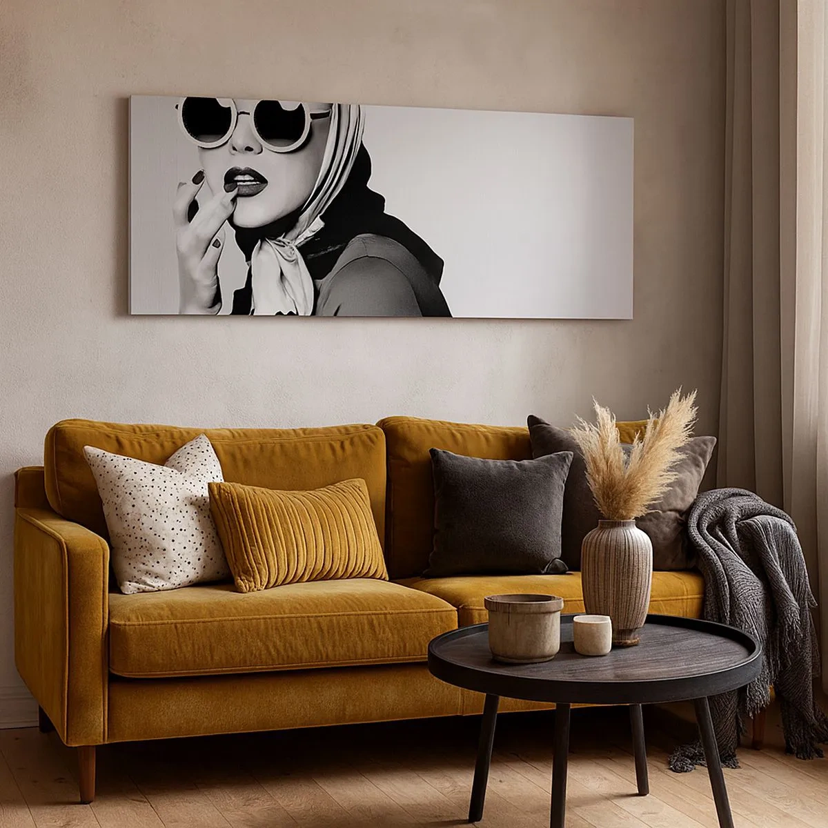 Obraz na plátne - Pozdravy zo 60. rokov - 100x40 cm