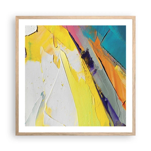 Plagát v ráme zo svetlého duba - Anatómia svetla - 60x60 cm