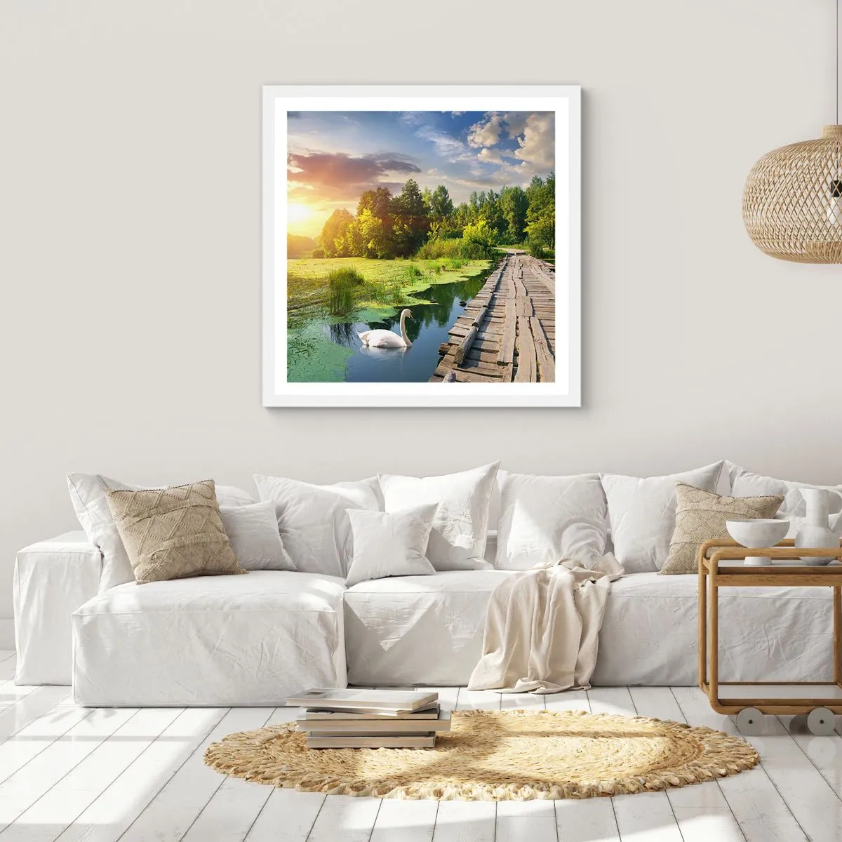 Plagát v bielom ráme - Leto, leto všade - 30x30 cm