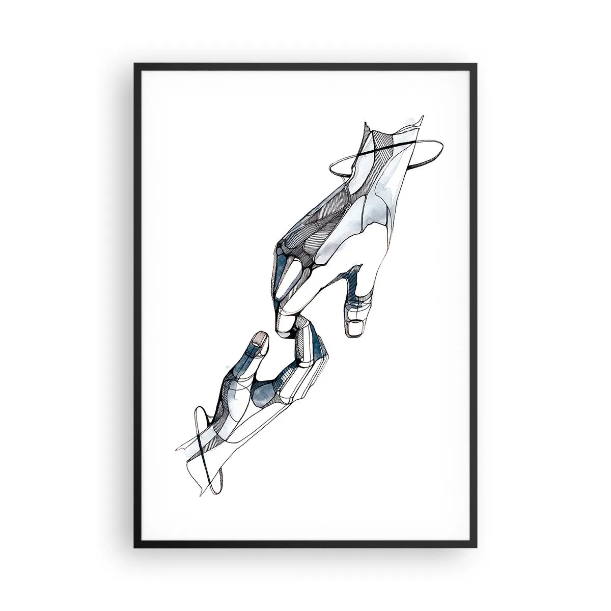 Plagát v čiernom ráme - Dobré gesto - 70x100 cm