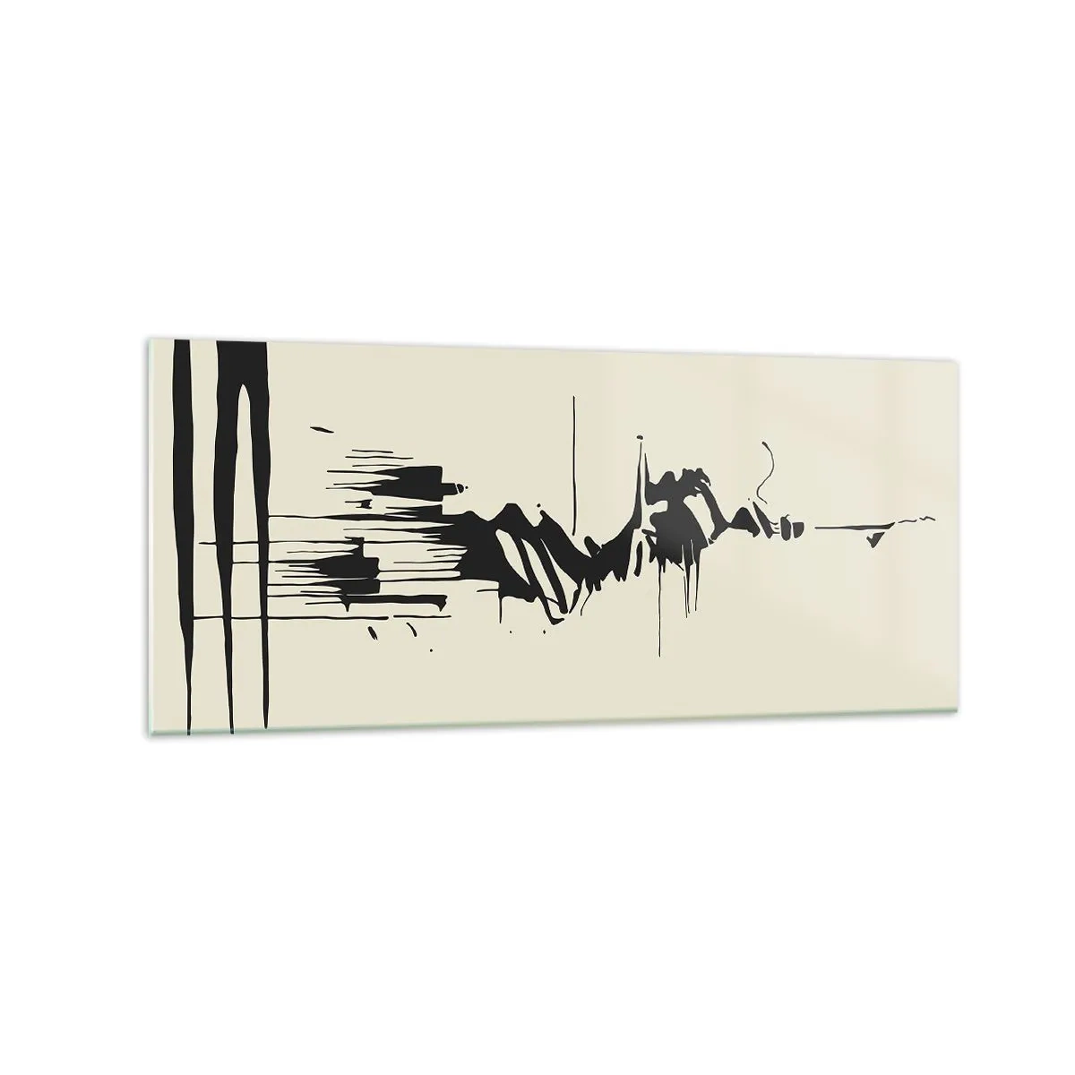 Obraz na skle - Rýchla abstrakcia - 120x50 cm