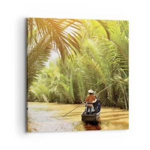 Obraz na plátne - Palmovou roklinou - 70x70 cm
