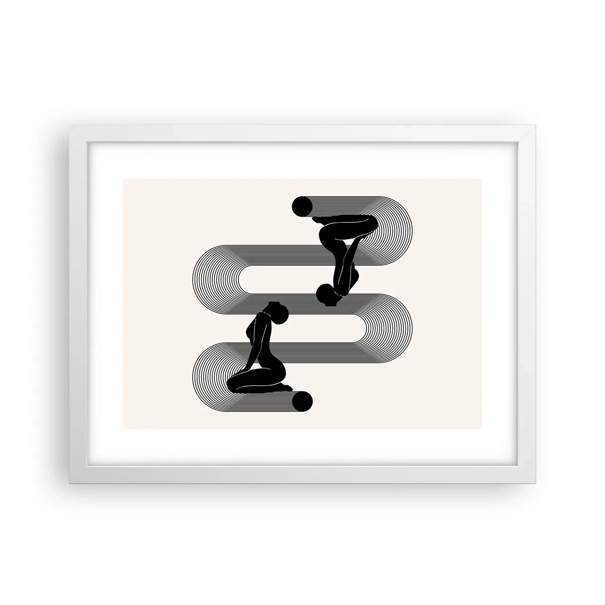 Plagát v bielom ráme - Zmyselná symetria - 40x30 cm