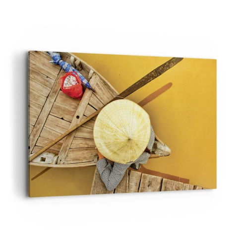 Obraz na plátne - Život na žltej rieke - 120x80 cm