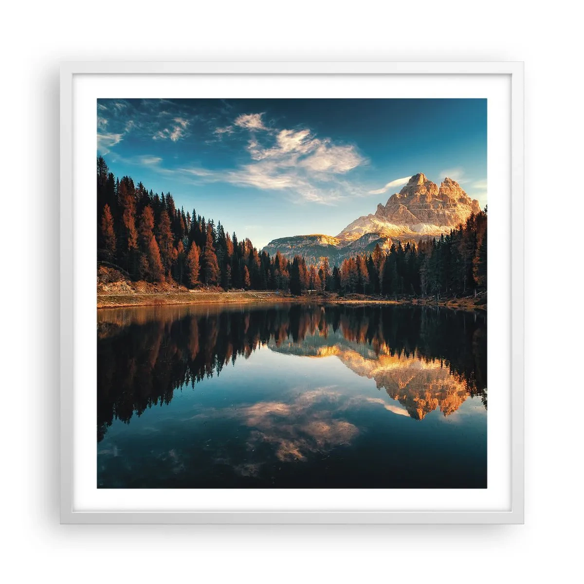 Plagát v bielom ráme - Dvojitá krajina - 60x60 cm