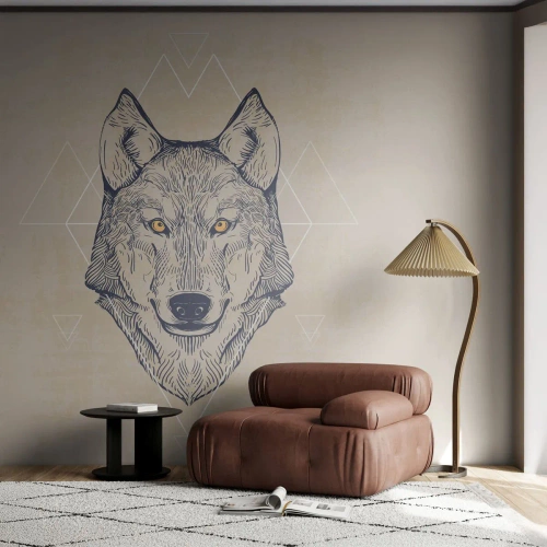 Fototapeta Premium Sand - Alfa o prenikavom pohľade - Zvieratá, pes, Husky - 100x70 cm