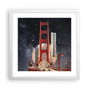 Plagát v bielom ráme - Vždy v centre - 40x40 cm