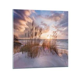 Obraz na skle - Rozlúčka so slnkom a vetrom - 30x30 cm