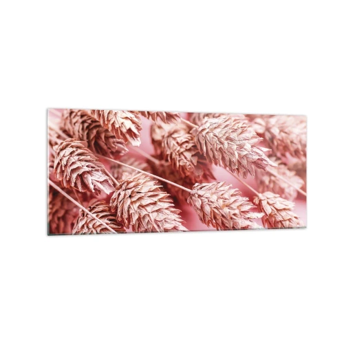 Obraz na skle - Kvetinová kaskáda v ružovej - 120x50 cm
