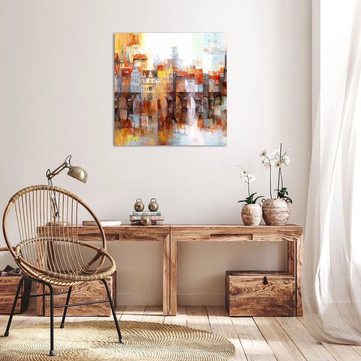 Obraz na plátne - Pod mostom je tiež krásne - 70x70 cm