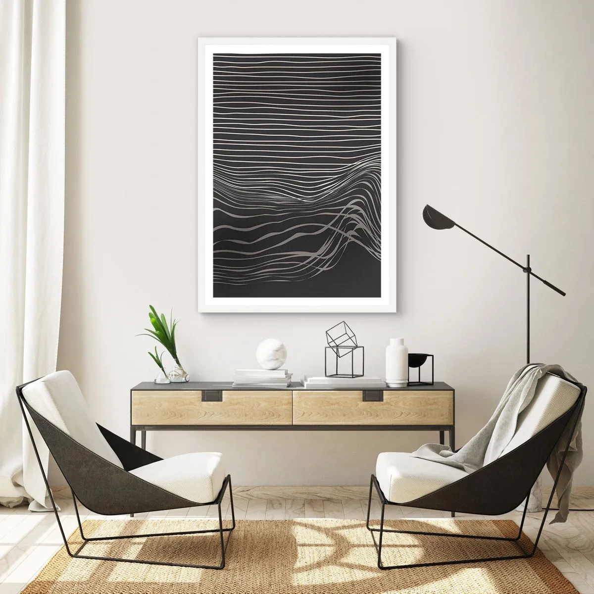 Plagát v bielom ráme - Rytmus a prízvuk - 70x100 cm