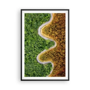 Plagát v čiernom ráme - Hranice a prelomy - 61x91 cm