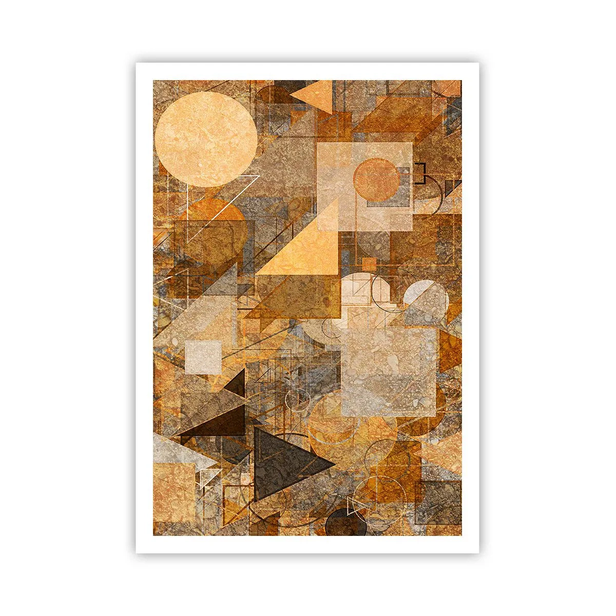 Plagát - Kubistické bronzové štúdium - 70x100 cm