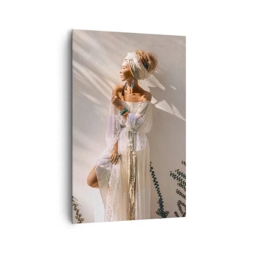 Obraz na plátne - Slnko a dievča - 80x120 cm