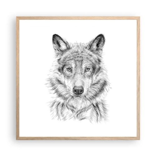 Plagát v ráme zo svetlého duba - Rodený vodca - 60x60 cm