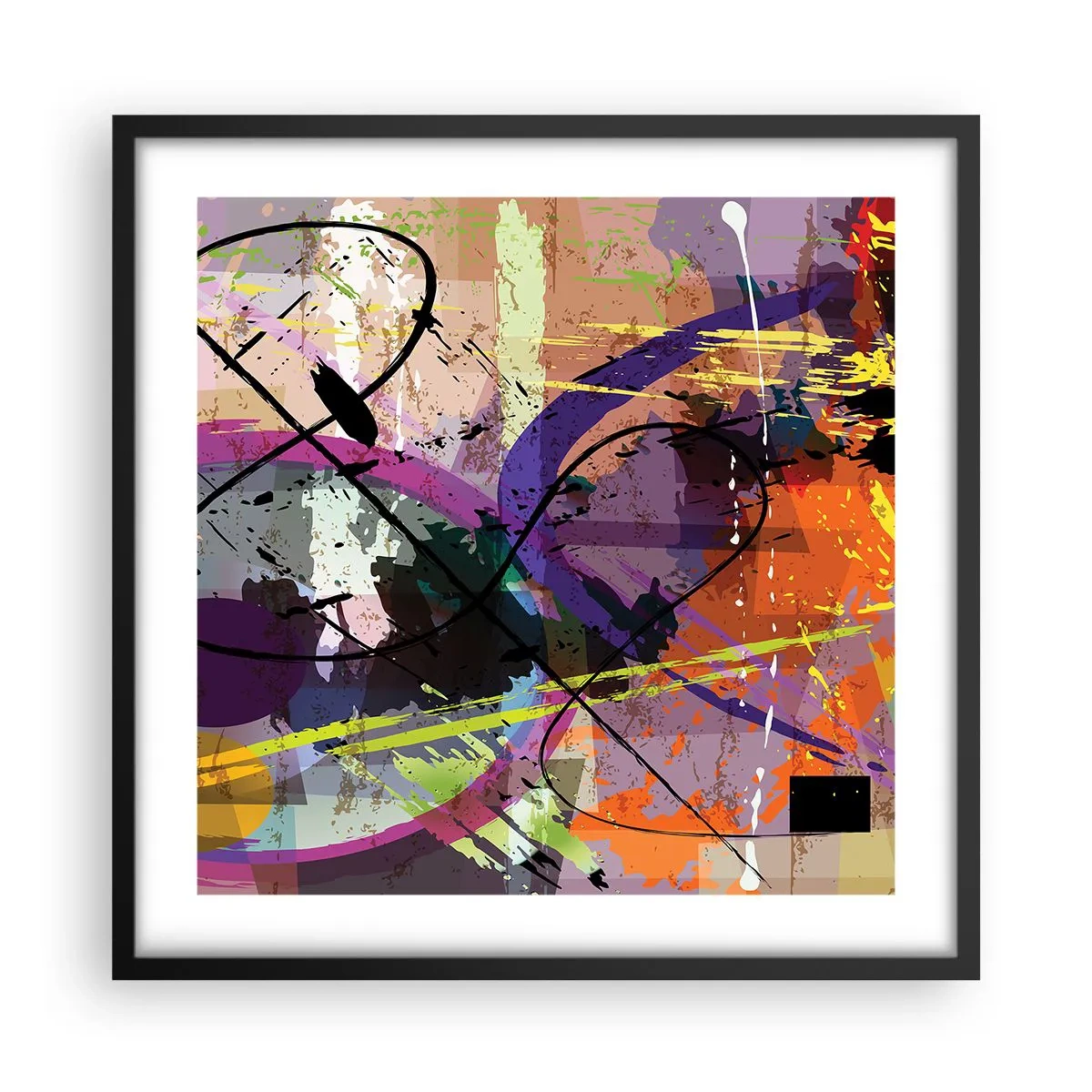 Plagát v čiernom ráme - Možno priamo alebo okolo - 50x50 cm