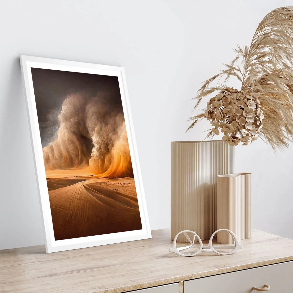 Plagát v bielom ráme - Hnev púšte - 50x70 cm