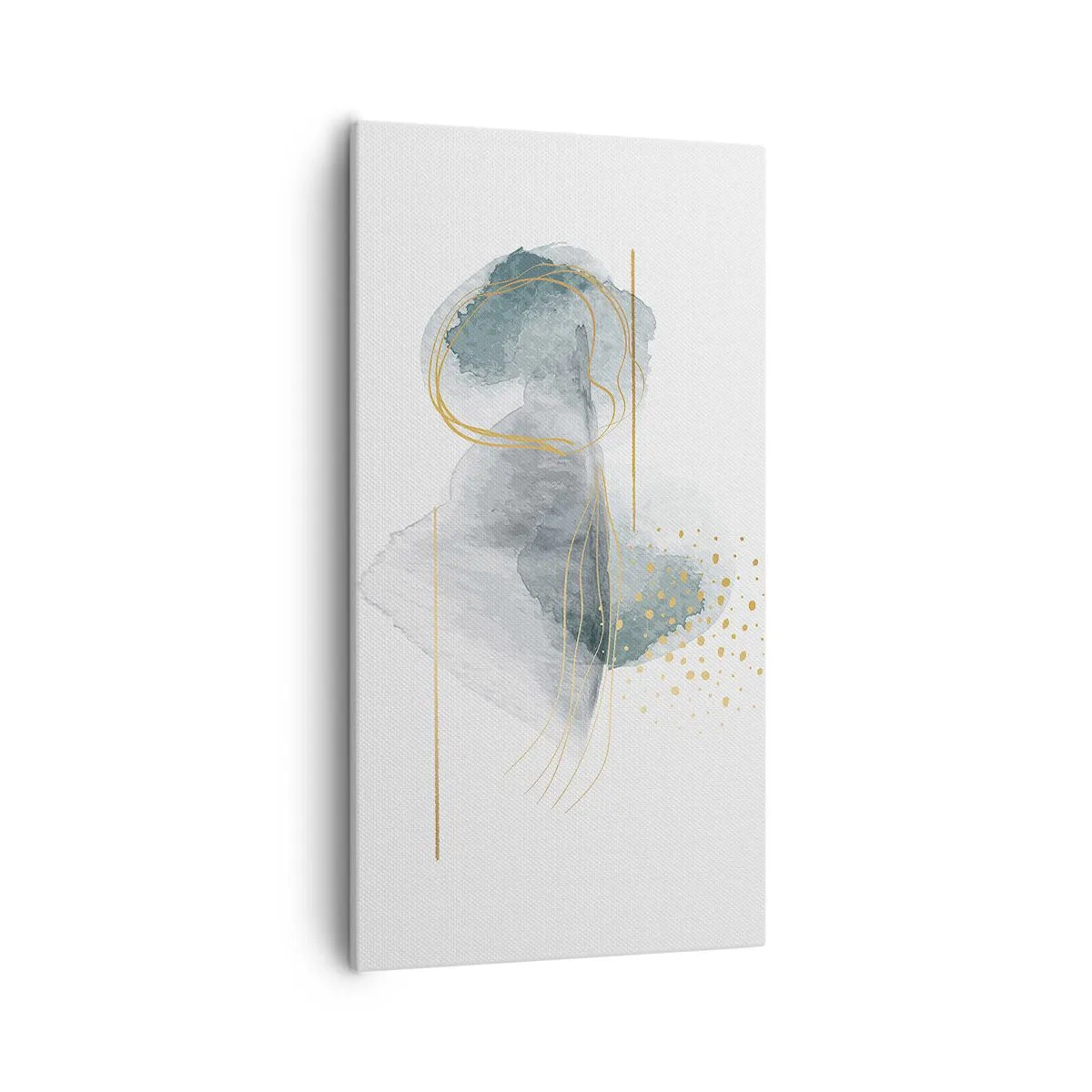 Obraz na plátne - O vzťahu medzi šedou a zlatou - 55x100 cm