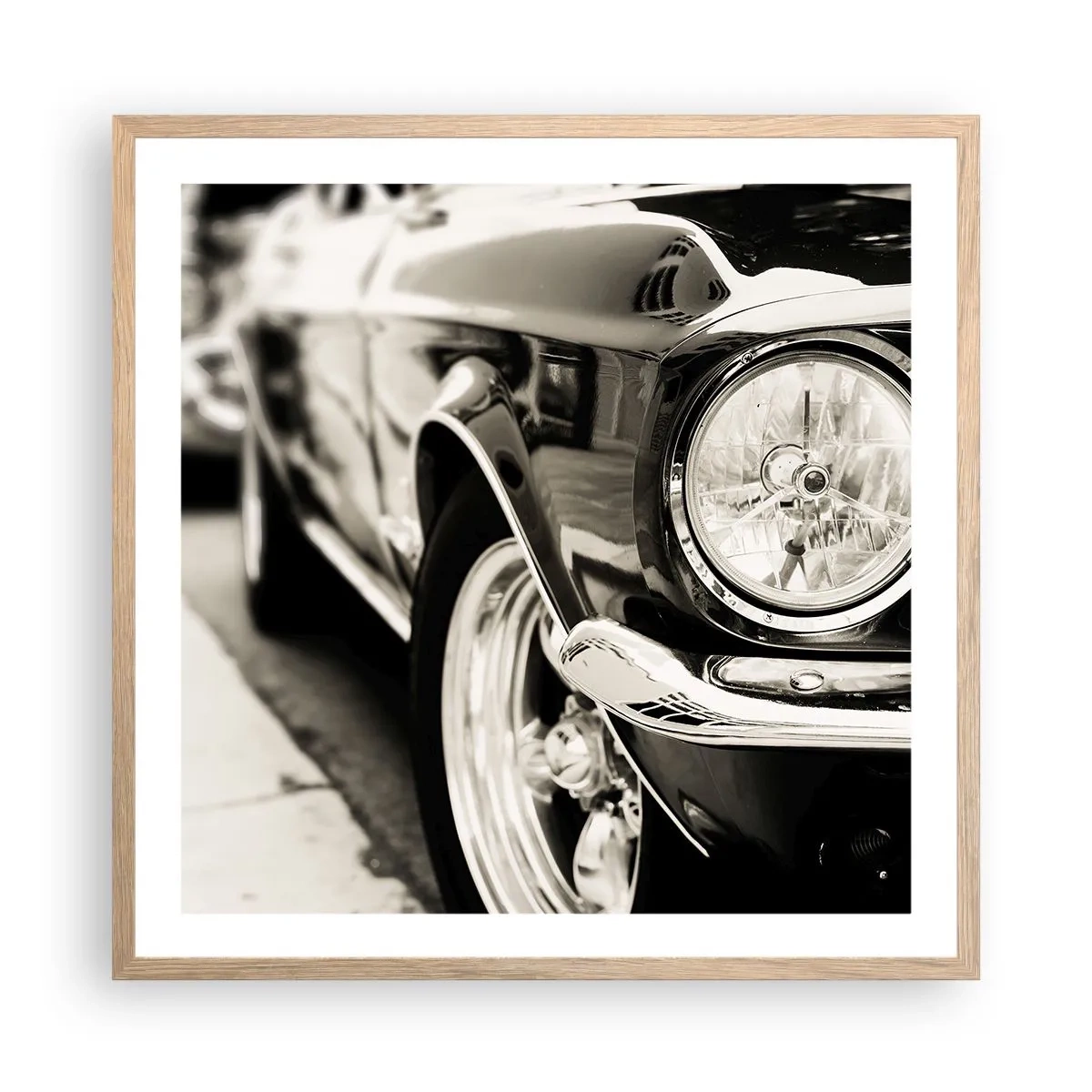 Plagát v ráme zo svetlého duba - Nepominuteľný lesk - 60x60 cm