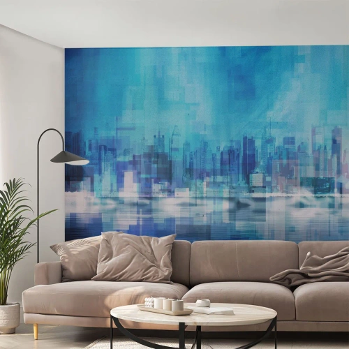 Fototapeta Premium Sand - Utopené v modrej - Abstrakcia, Mesto, Architektúra - 200x140 cm
