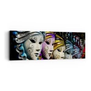 Obraz na plátne - Tajomstvo v zlatej a v striebornej - 90x30 cm