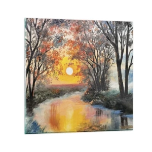 Obraz na skle - Jesenný nádych - 50x50 cm