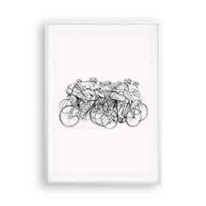 Plagát v bielom ráme - Spoločne v tíme - 70x100 cm
