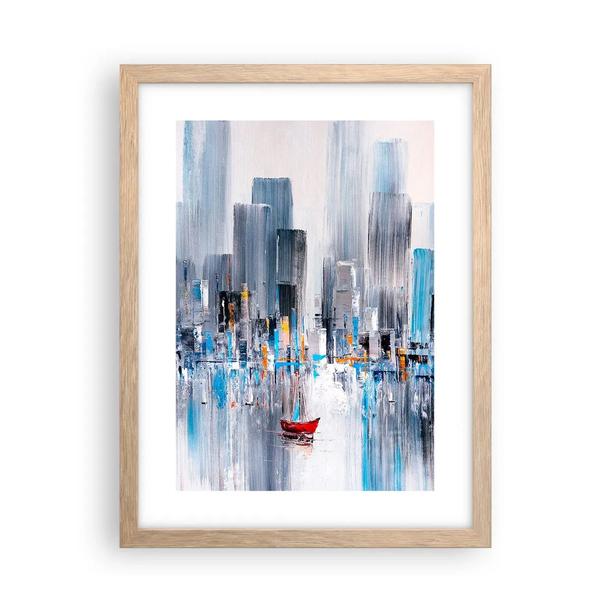 Plagát v ráme zo svetlého duba - Metropola pri zálive - 30x40 cm