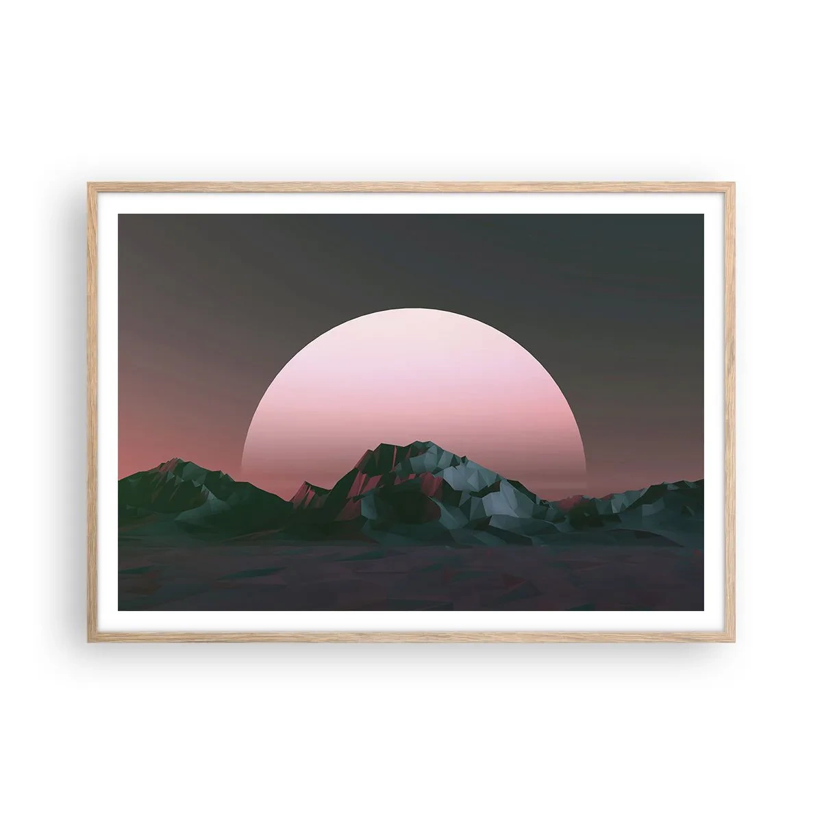 Plagát v ráme zo svetlého duba - V susednej galaxii - 100x70 cm