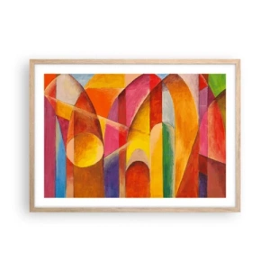 Plagát v ráme zo svetlého duba - Katedrála slnka - 70x50 cm