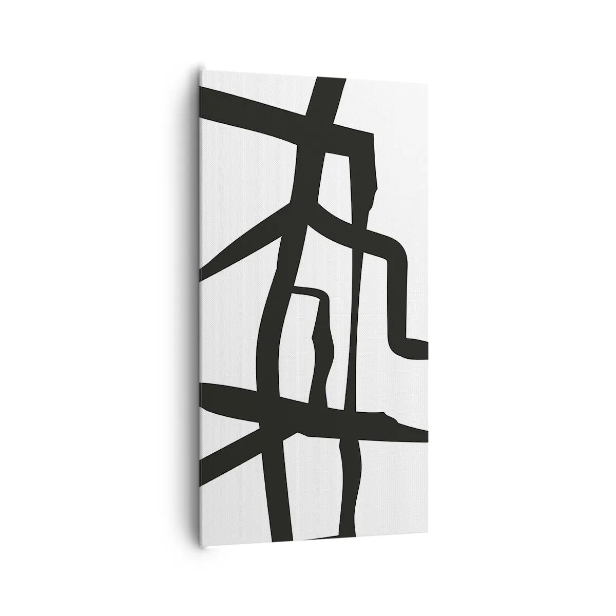 Obraz na plátne - Čiernobiela konštrukcia - 65x120 cm