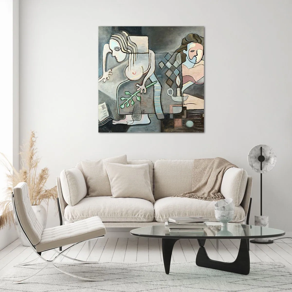 Obraz na skle - Mozaika ducha a hmoty - 50x50 cm