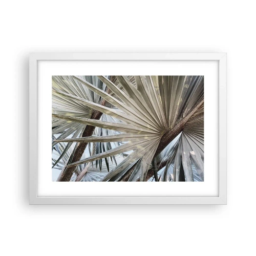Plagát v bielom ráme - Vejáre v trópoch - 40x30 cm